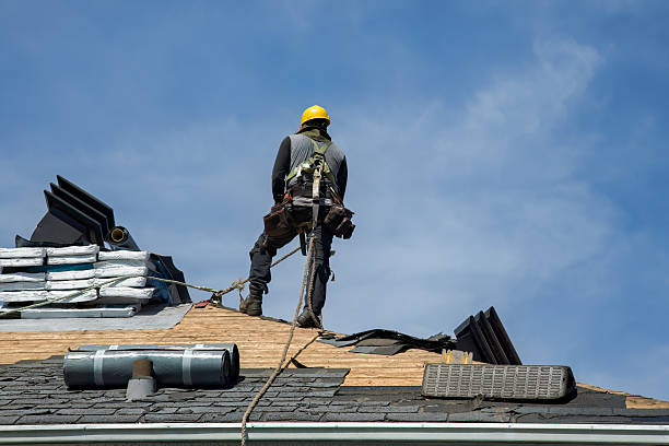 Professional Gutter Installation technician working in Haverhill, MA
